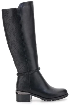 Gianmarco Venturi SV0184 e Stiefel mit Logo und verziertem Absatz-GMV Best