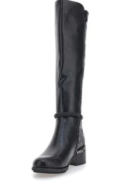Gianmarco Venturi SV0184 e Stiefel mit Logo und verziertem Absatz-GMV Best