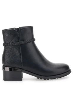 Gianmarco Venturi TR0305 e Stiefeletten mit mittlerem Absatz und Steppdetail-GMV Clearance