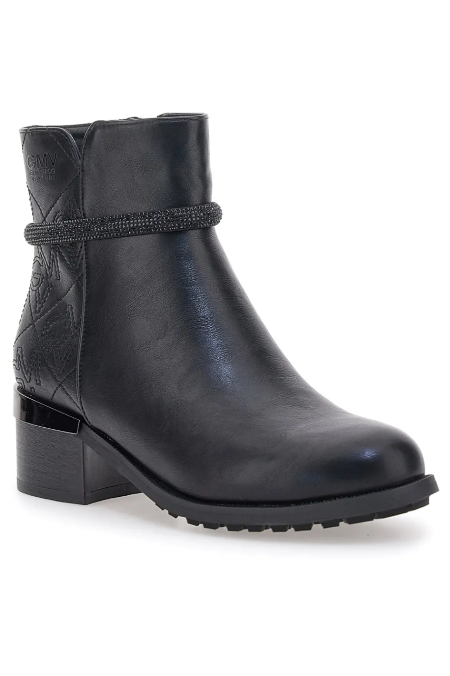 Gianmarco Venturi TR0305 e Stiefeletten mit mittlerem Absatz und Steppdetail-GMV Clearance