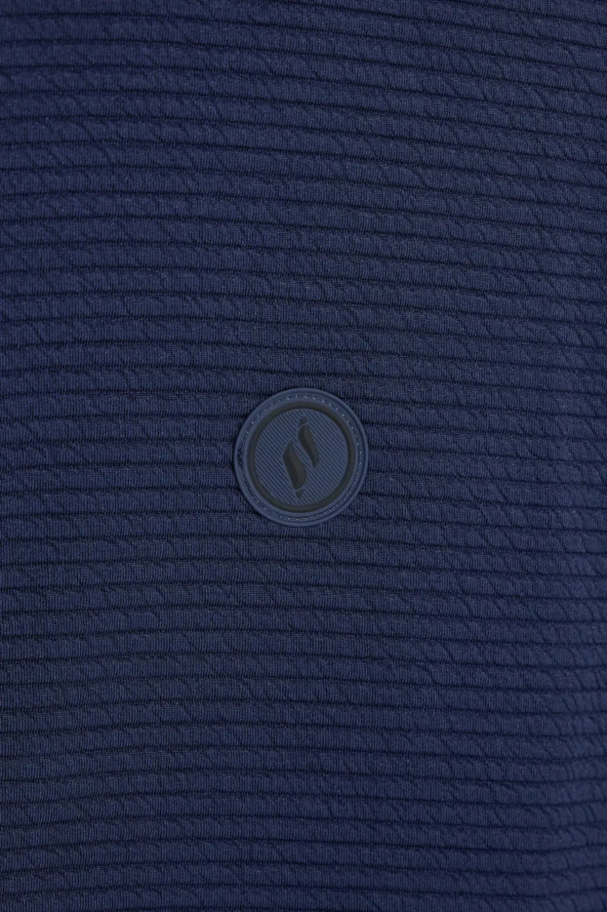 Gilet Blu con Zip e Collo Alto Skechers JA249