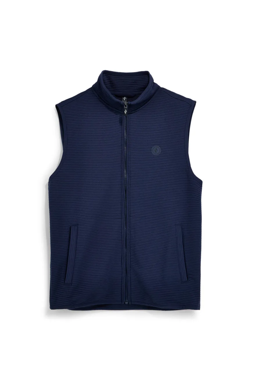Gilet Blu con Zip e Collo Alto Skechers JA249