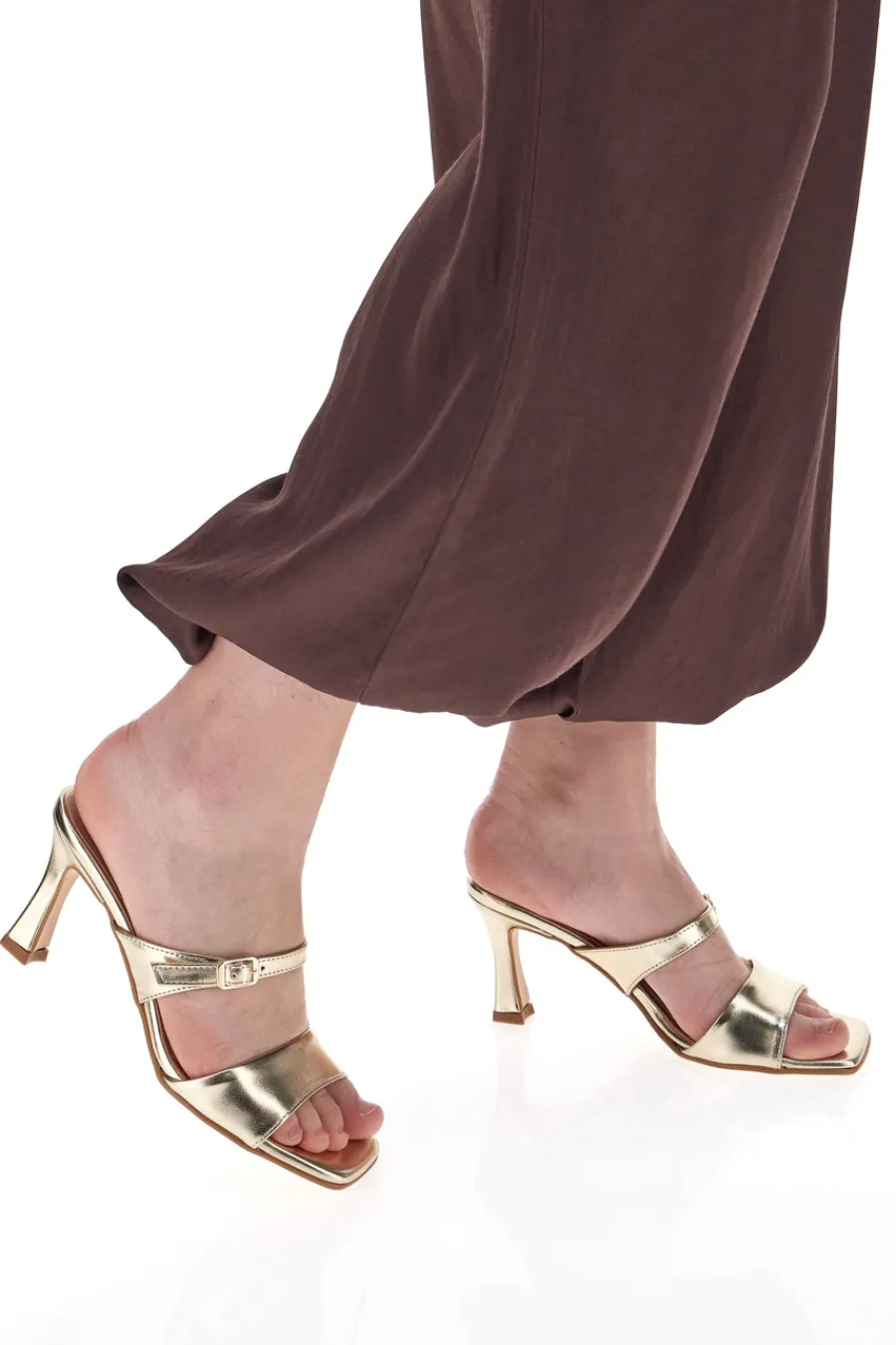 Goldene Mules-Sandalen mit Pittarello-Glam-Absatz 3631-PITTARELLO GLAM Discount