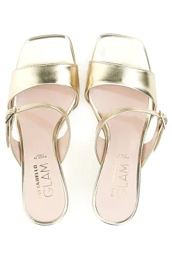 Goldene Mules-Sandalen mit Pittarello-Glam-Absatz 3631-PITTARELLO GLAM Discount