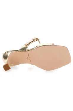Goldene Mules-Sandalen mit Pittarello-Glam-Absatz 3631-PITTARELLO GLAM Discount