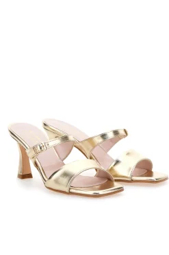 Goldene Mules-Sandalen mit Pittarello-Glam-Absatz 3631-PITTARELLO GLAM Discount