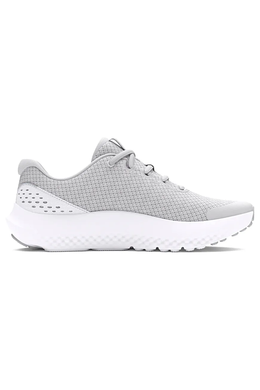 Graue Mesh-Turnschuhe für Damen Under Armour GGS Surge 4
