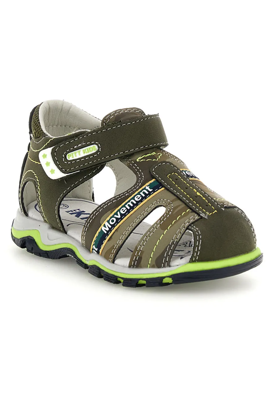 Grüne Sandalen mit Riemenverschluss Pitt Kinder 15111