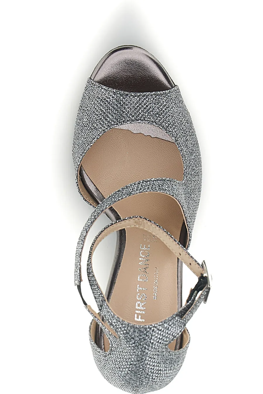 Gunmetal Glitzer Sandalen mit hohem Absatz 6514-THE FIRST DANCE Discount