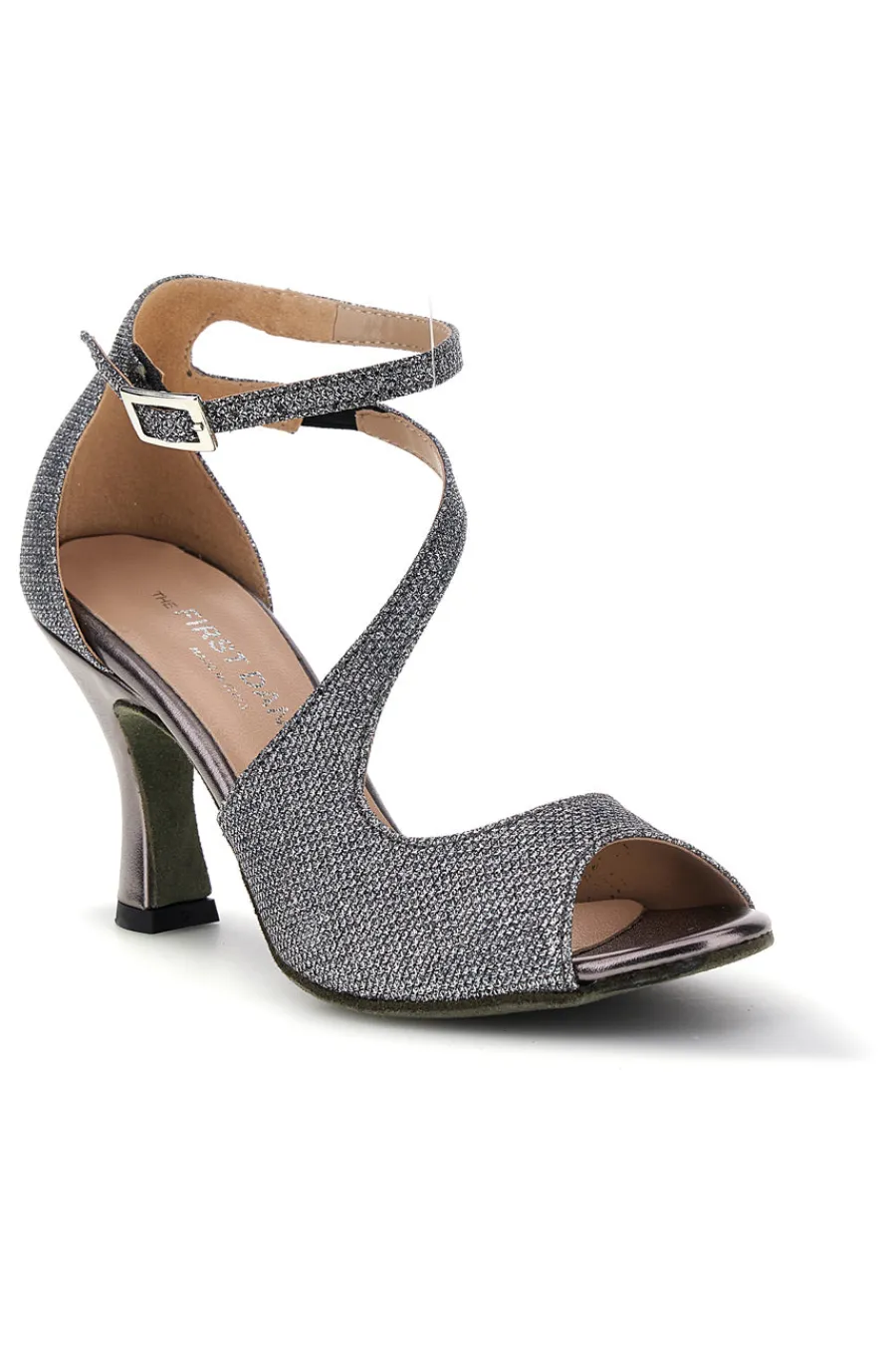 Gunmetal Glitzer Sandalen mit hohem Absatz 6514-THE FIRST DANCE Discount