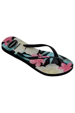 Slim Floral Schwarz-Rosa Flip-Flops-HAVAIANAS Best