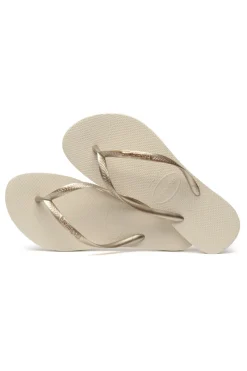 Slip Top Cremefarbene Flip-Flop-Hausschuhe-HAVAIANAS Outlet