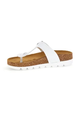 Infradito bianche con sottopiede in vera pelle 335P2177SR-PITTARELLO BIO New