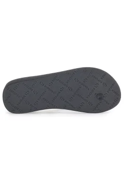 Infradito nere con stampa animalier e suola platform SUPERGA S24T203