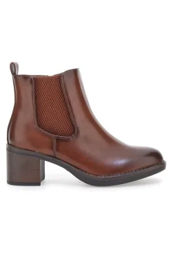 Kamelbraune Stiefel mit Absatz YDLHQ05-MON DIEU Clearance