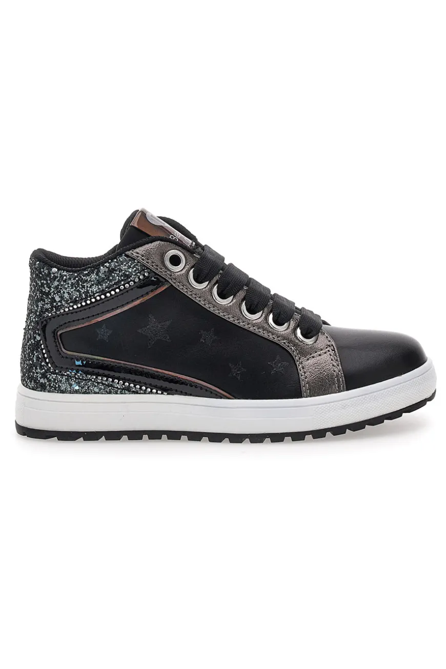 Laura Biagiotti AG1751016511 schwarze Sneakers mit Glitzerdetails