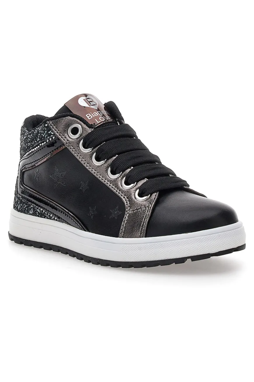 Laura Biagiotti AG1751016511 schwarze Sneakers mit Glitzerdetails