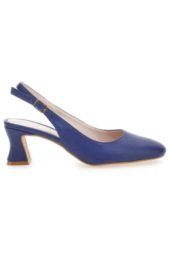 Marineblaue Slingback-Pumps mit niedrigem Absatz 3608-PITTARELLO GLAM Hot