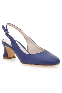 Marineblaue Slingback-Pumps mit niedrigem Absatz 3608-PITTARELLO GLAM Hot