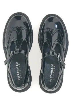 Mary Jane nere in vernice con fondo carrarmato Capsule BT251123006-PITTARELLO