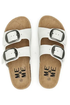 Me & Me 1043103 e Damen-Hausschuhe mit Doppelband und großer Schnalle-ME u0026 ME Clearance