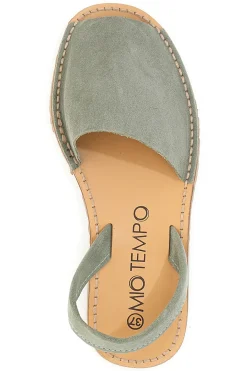Minorchine verdi in pelle con fascia chiusa 35-MIO TEMPO Online