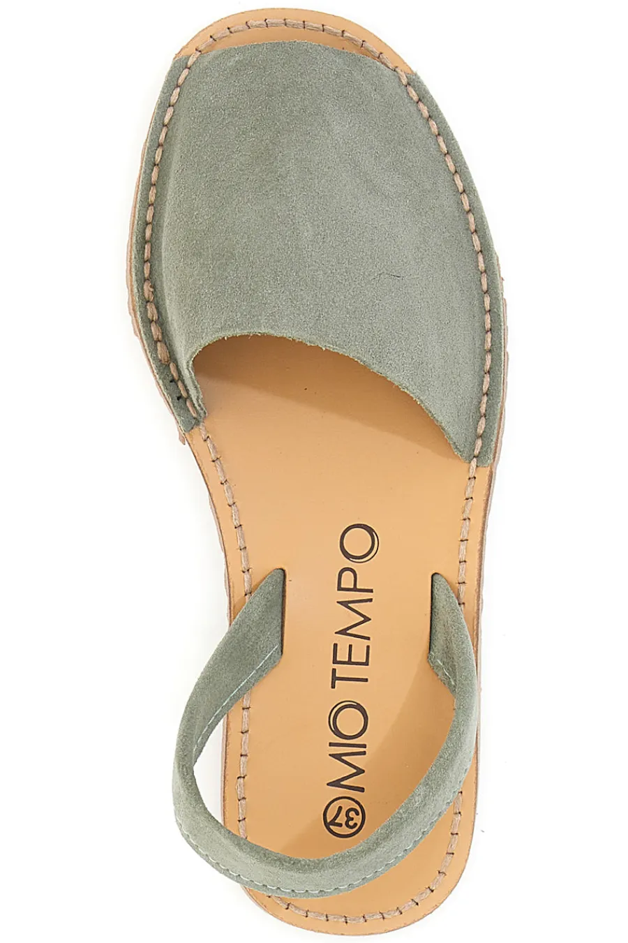Minorchine verdi in pelle con fascia chiusa 35-MIO TEMPO Online