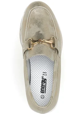 Mocassini Beige Con Morsetto Oro e Platform 42-ENERGY Outlet
