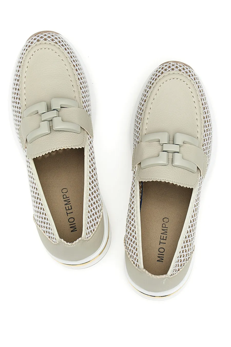 Mocassini Beige con Tomaia Traforata H82232LF14-MIO TEMPO Outlet