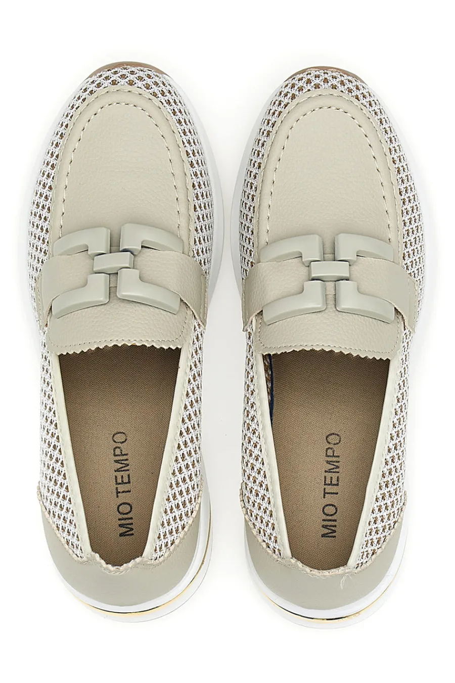 Mocassini Beige con Tomaia Traforata H82232LF14-MIO TEMPO Outlet