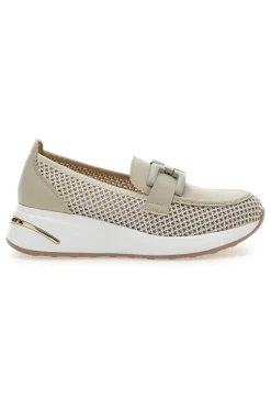 Mocassini Beige con Tomaia Traforata H82232LF14-MIO TEMPO Outlet