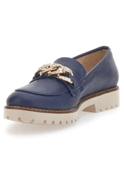 Mocassini Blu con Catenella 3640-PITTARELLO GLAM