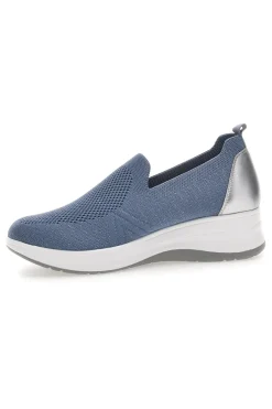 Mocassini Blu con Tomaia in Mesh e Platform 41 IC-INBLU