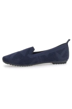 Mocassini blu in tessuto con soletta morbida PRESZ32-THE FIRST New