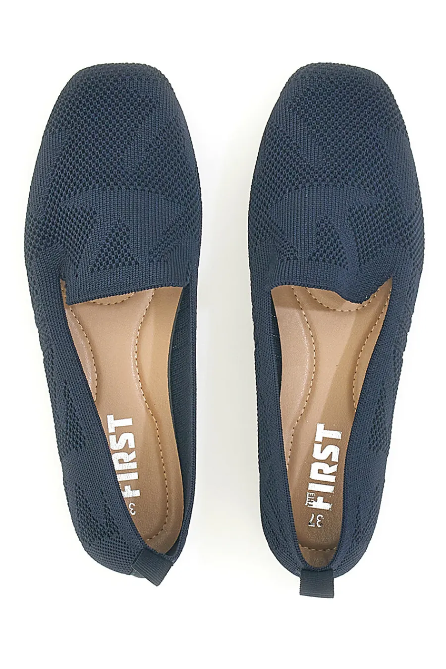 Mocassini blu in tessuto con soletta morbida PRESZ32-THE FIRST New