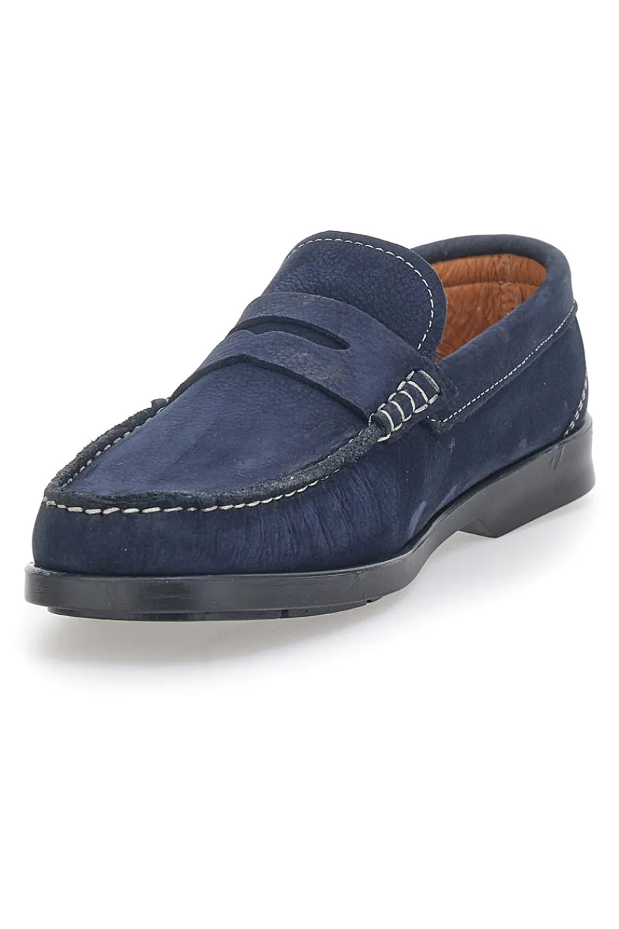 Mocassini Blu In Vera Pelle 102-LONGFORD Best
