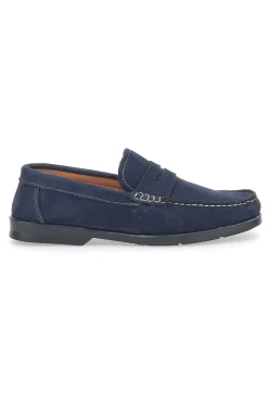 Mocassini Blu In Vera Pelle 102-LONGFORD Best