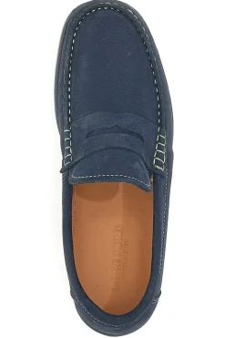 Mocassini Blu In Vera Pelle 102-LONGFORD Best