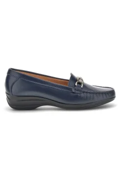 Mocassini blu in vera pelle 8135-PITTARELLO FOCUS Sale