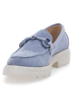Mocassini Celeste Pastello Con Morsetto 230054-LE HAVRE PARIS Outlet