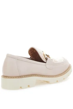 Mocassini Cipria con Fibbia Dorata e Suola Bianca KMD25S1K-LE HAVRE PARIS Discount
