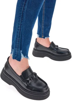 Mocassini Con Platform 32203 Neri-SARA LOPEZ Outlet