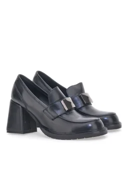 Mocassini con Tacco 7012 Neri-PITTARELLO GLAM Sale