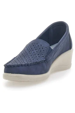 Mocassini con Zeppa Blu Navy 4320-PRIMA RIGA