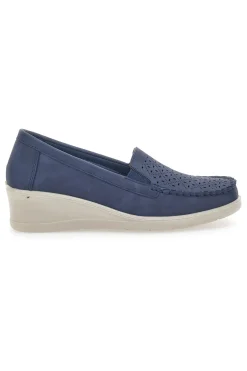 Mocassini con Zeppa Blu Navy 4320-PRIMA RIGA