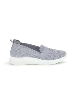 Mocassini grigi in tessuto traforato p677-PRIMA RIGA Discount