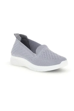 Mocassini grigi in tessuto traforato p677-PRIMA RIGA Discount