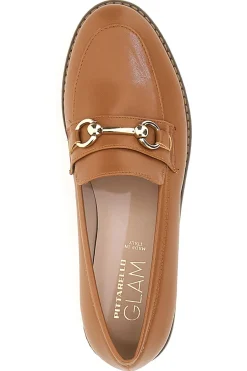 Mocassini Marroni Con Morsetto Dorato 3252-PITTARELLO GLAM New