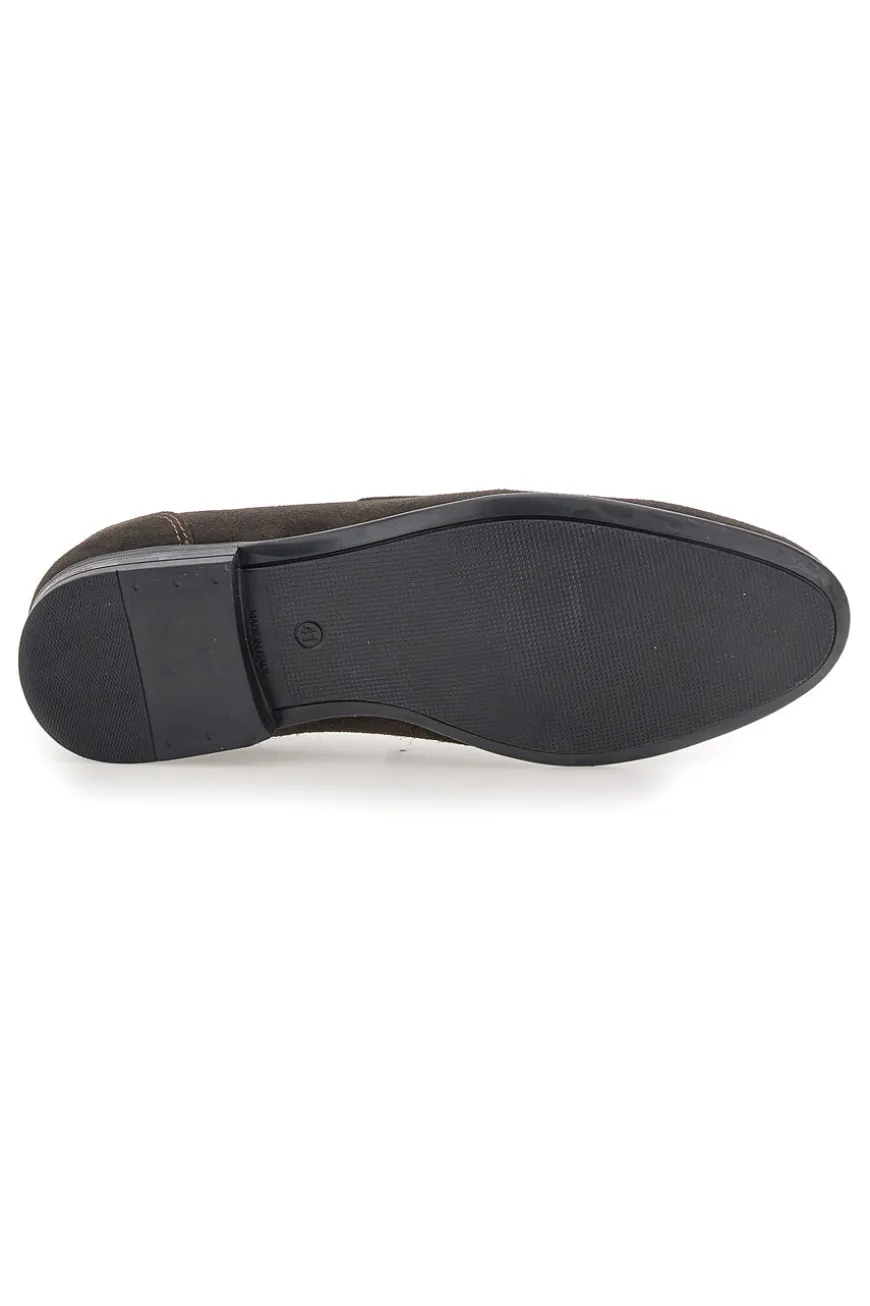 Mocassini marroni in suede Made in Italy Pittarello 070