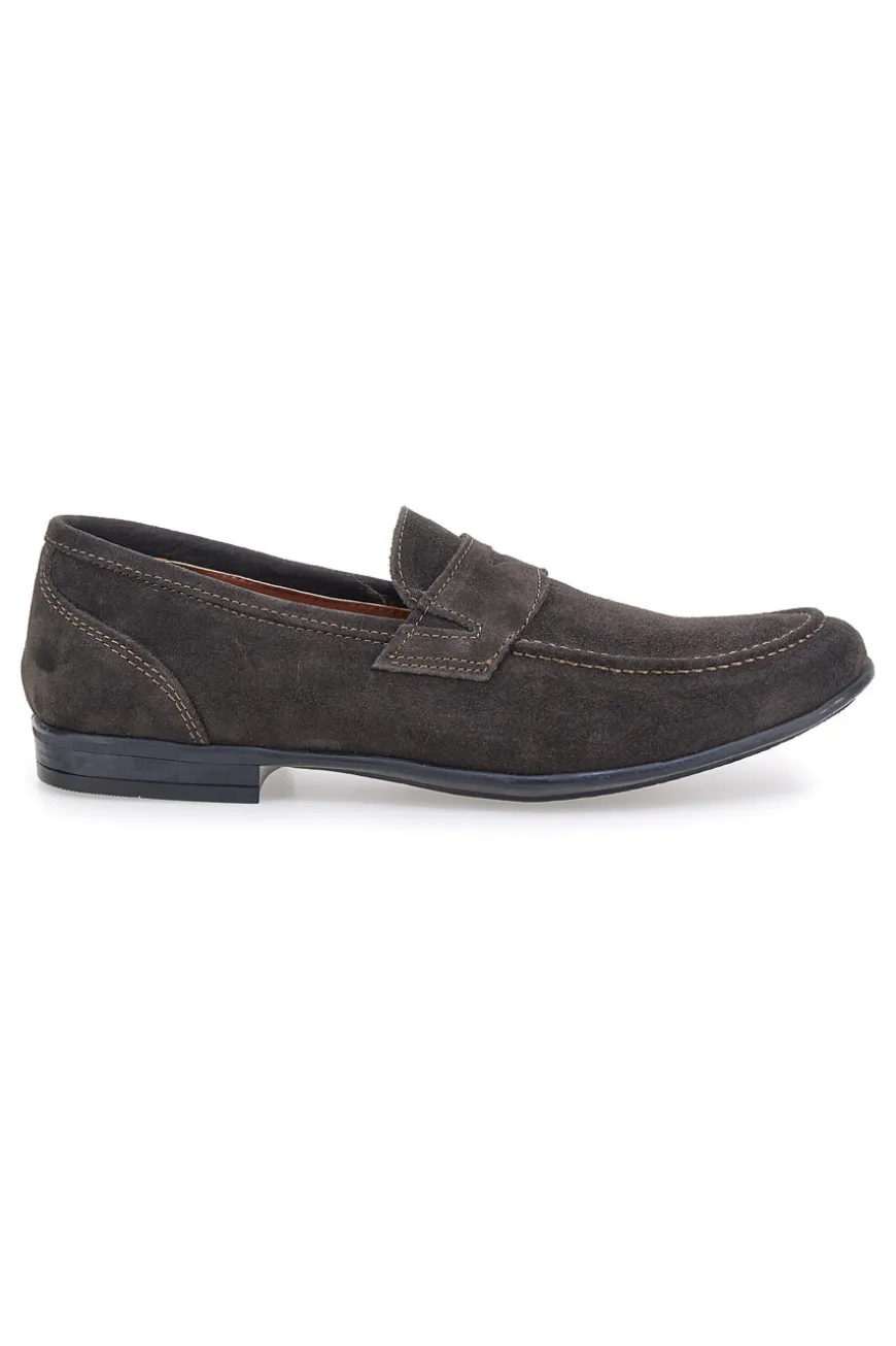 Mocassini marroni in suede Made in Italy Pittarello 070